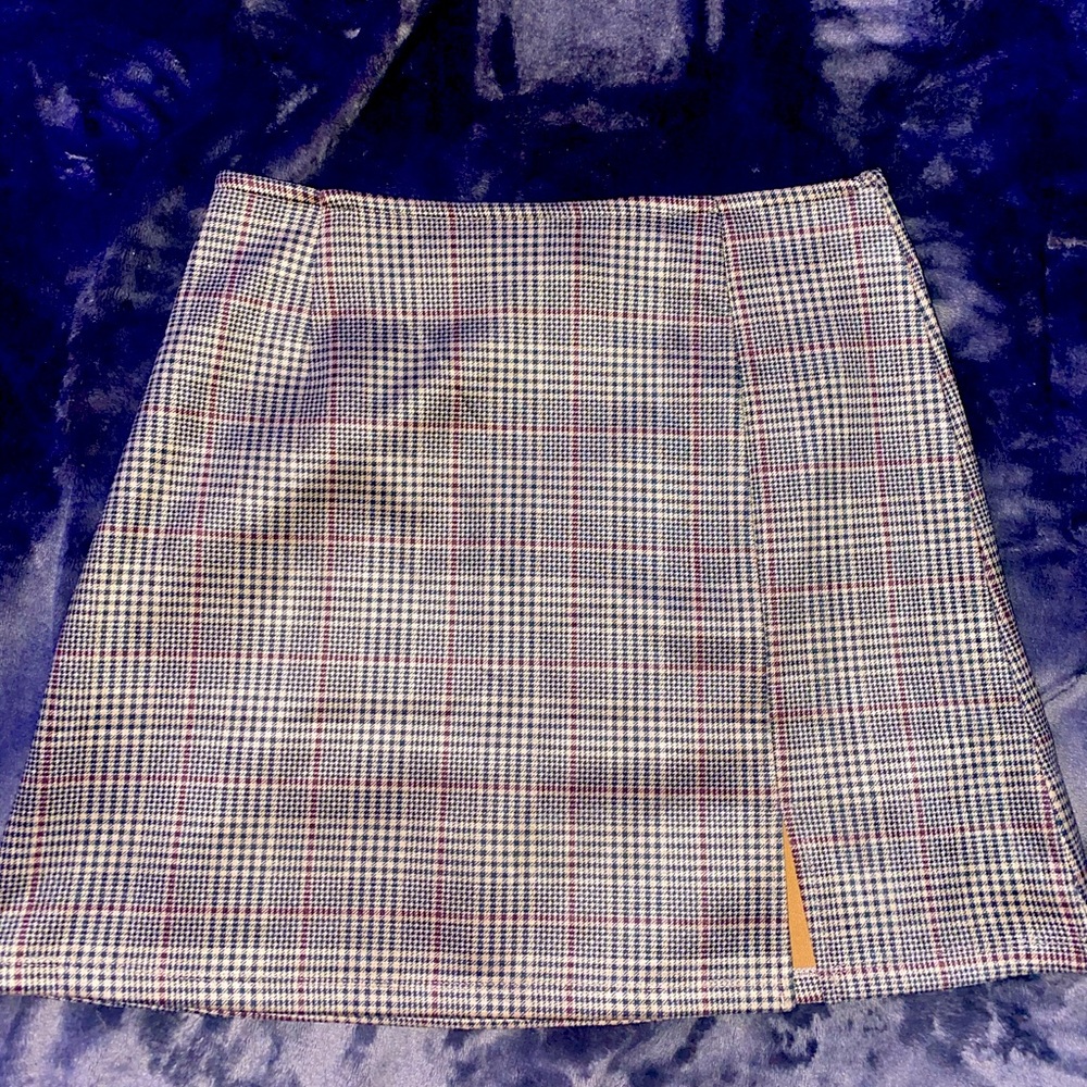 🤍Grey Plaid Mini Skirt🤍